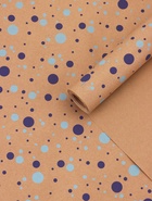 Крафт бумага «Конфетти» синий/голубой на коричневом фоне, 0.72×10±5% м, 60 г - фото 809307720