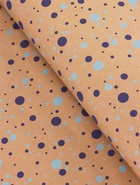 Крафт бумага «Конфетти» синий/голубой на коричневом фоне, 0.72×10±5% м, 60 г - фото 60064369