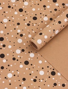 Крафт бумага «Конфетти» черный/белый на коричневом фоне, 0.72×10±5% м, 60 г - фото 809307723