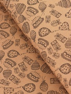 Крафт бумага «Праздник» черный на коричневом фоне, 0.7×10±5% м, 60 г - Фото 2