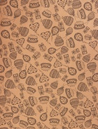 Крафт бумага «Праздник» черный на коричневом фоне, 0.7×10±5% м, 60 г - Фото 3