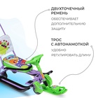 УЦЕНКА Снегокат «Тимка спорт 6» Монстрики, со спинкой, с родительской ручкой, зелёный, фиолетовый, ТС6/МН Nika Kids - Фото 3