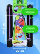 УЦЕНКА Снегокат «Тимка спорт 6» Монстрики, со спинкой, с родительской ручкой, зелёный, фиолетовый, ТС6/МН Nika Kids - Фото 3