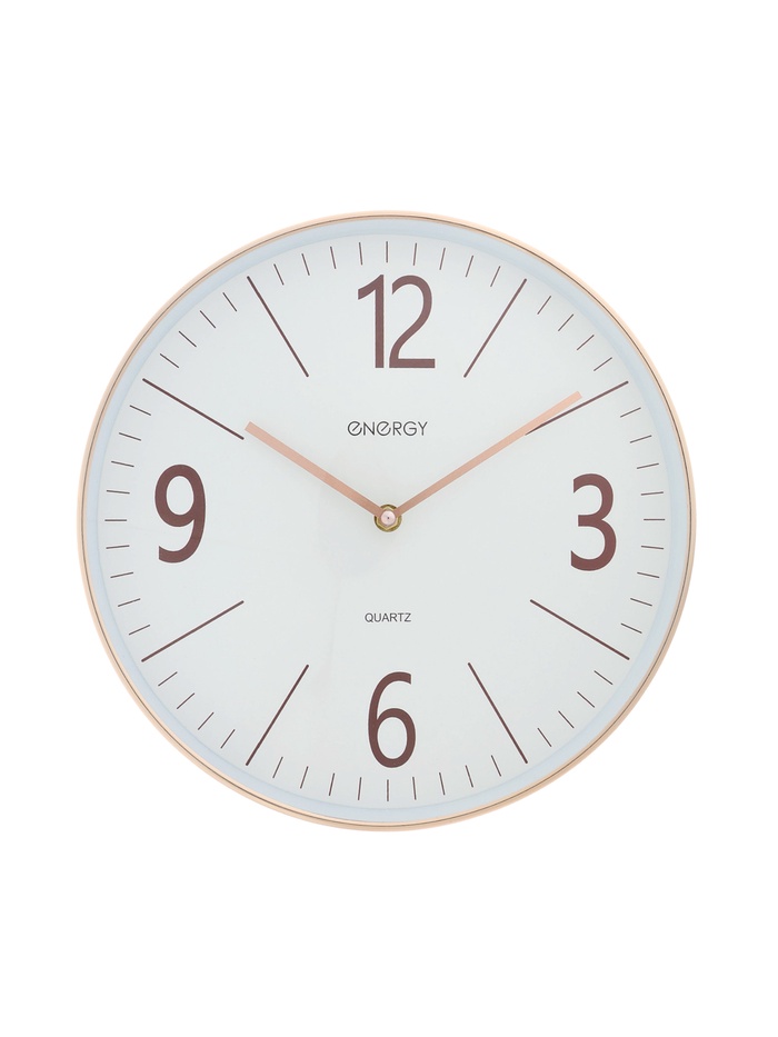 Часы настенные ENERGY ЕС-158, интерьерные, d=29.3 см, кварцевые, белые с золотым - Фото 1