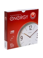 Часы настенные ENERGY ЕС-158, интерьерные, d=29.3 см, кварцевые, белые с золотым - Фото 10