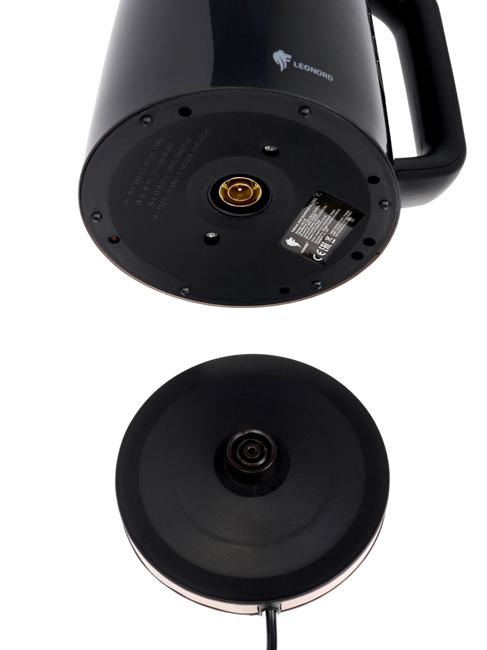Чайник электрический Leonord LE-1511, 1.7 л, дисплей, поддержание температуры 40-100℃, чёрный - фото 51853050