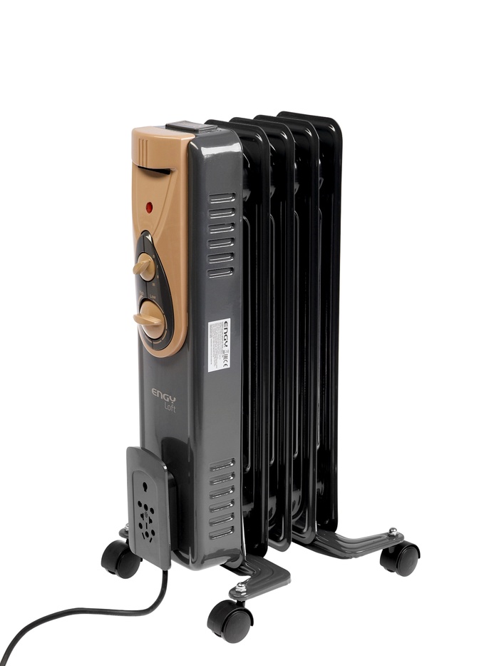 Обогреватель ENGY EN-2405 Loft, масляный, 1000 Вт, 5 секций, 3 уровня мощности
