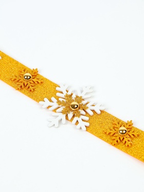 Карнавальный браслет новогодний «Снежинка», золотой