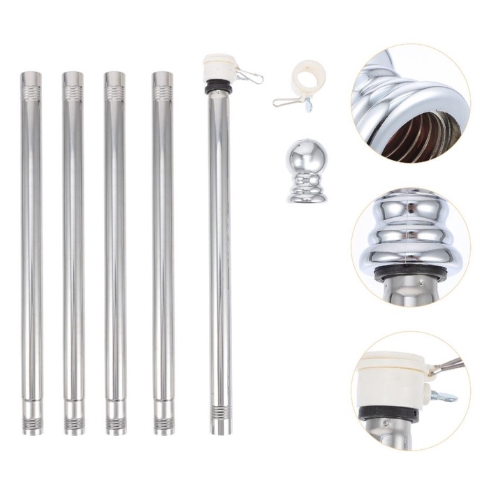 УЦЕНКА Флагшток с древком 180 см, анти-наматывающее крепление - Фото 1