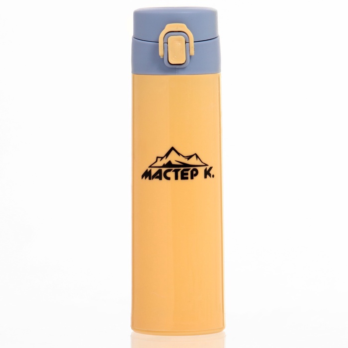 УЦЕНКА Бутылка для воды «Мастер К», 380 мл, 21.8×6.6 см, стеклянная, оранжевая - Фото 1