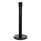 УЦЕНКА Стойка ограждения черн с вытяжной лентой-280 см ЖЕЛ-ЧЕРН, высота-90 см, d=6 см, напольный d=32 см - Фото 3