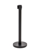 УЦЕНКА Стойка ограждения черн с вытяжной лентой-280 см ЖЕЛ-ЧЕРН, высота-90 см, d=6 см, напольный d=32 см - Фото 5