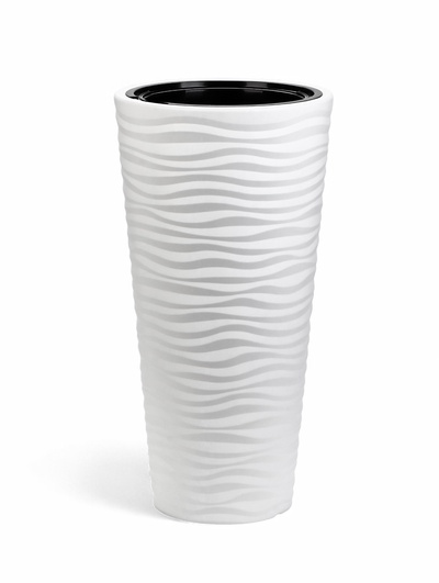 УЦЕНКА Кашпо со вставкой 43л (10л) d34,8см h68,5см "Оазис", цвет белый