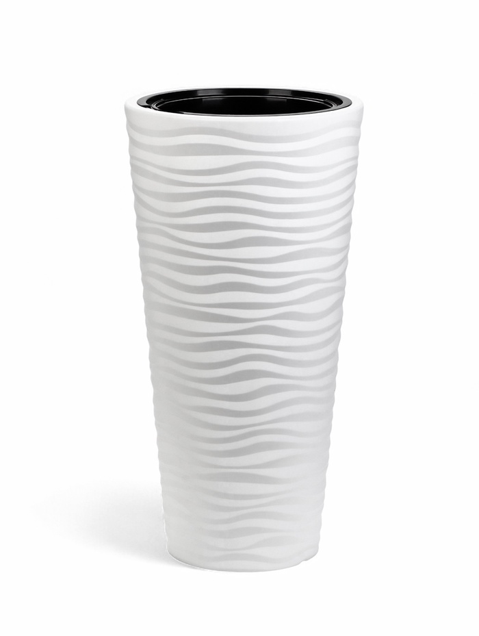 УЦЕНКА Кашпо со вставкой 43л (10л) d34,8см h68,5см "Оазис", цвет белый - Фото 1