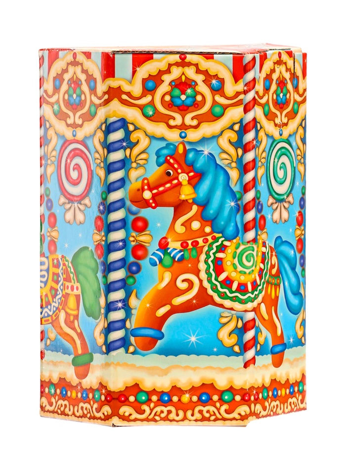 Подарок в картонной упаковке ПРЯНИЧНАЯ КАРУСЕЛЬ 1000 гр - фото 119073337