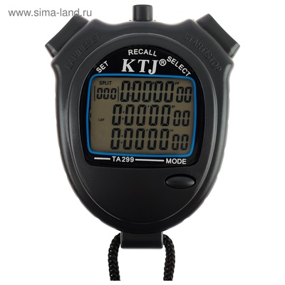 УЦЕНКА Секундомер ТА 299/2100, 8.2×6.5×2 см, 99 отсечек, обратный отсчёт, будильник, часы, календарь