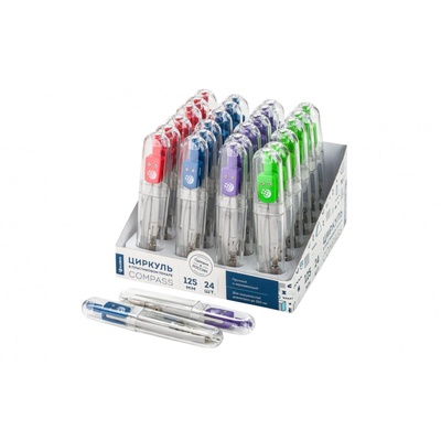 УЦЕНКА Циркуль металлический GLOBUS, в футляре, МИКС