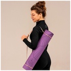 УЦЕНКА Коврик для йоги Flowers 183 х 61 х 0,6 см, цвет фиолетовый - Фото 6