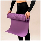 УЦЕНКА Коврик для йоги Flowers 183 х 61 х 0,6 см, цвет фиолетовый - Фото 7