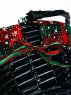 Корзина плетёная для хранения «Новогодняя», 32×32×14 см, ручка h=14 см, зелёная - Фото 7