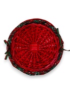 Корзина плетёная для хранения «Новогодняя», 32×32×14 см, ручка h=14 см, красная - Фото 12