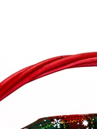 Корзина плетёная для хранения «Новогодняя», 32×32×14 см, ручка h=14 см, красная - Фото 5