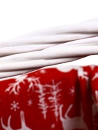 Корзина плетёная для хранения «Новогодняя», 37×28×18 см, ручка h=13 см, белая - Фото 4