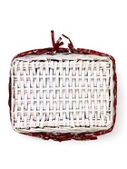 Корзина плетёная для хранения «Новогодняя», 37×28×18 см, ручка h=13 см, белая - Фото 9