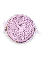 Корзина плетёная для хранения, 32×32×14 см, ручка h=14 см, сиреневая - Фото 12