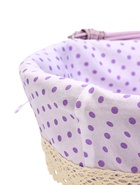 Корзина плетёная для хранения, 32×32×14 см, ручка h=14 см, сиреневая - Фото 3