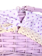 Корзина плетёная для хранения, 32×32×14 см, ручка h=14 см, сиреневая - Фото 10