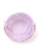 Корзина плетёная для хранения, 32×32×14 см, ручка h=14 см, розовая - Фото 8