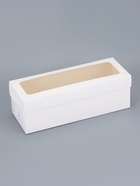 Коробка под рулет белая, с ПВХ окном, 30?11?10 см (комплект 50 шт) - фото 60064398