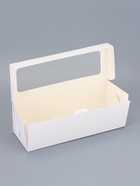 Коробка под рулет белая, с ПВХ окном, 30?11?10 см (комплект 50 шт) - фото 60064399