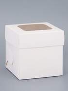 Коробка под 1 капкейк, белая, с ПВХ окном, 11×11×11.1 см 10953262