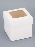 Коробка под 1 капкейк, белая, с ПВХ окном, 11×11×11.1 см 10953262