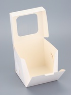 Коробка под 1 капкейк, белая, с ПВХ окном, 11×11×11.1 см 10953262