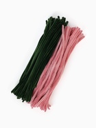 Синельная проволока, набор 100 шт, размер 1 шт 30х0,8 см, цвет розовый и зеленый 10902691