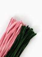 Синельная проволока, набор 100 шт, размер 1 шт 30х0,8 см, цвет розовый и зеленый 10902691