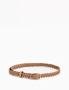 Ремень женский плетёный, 110×1.8 см, пряжка металл, золотистая, бежевый - фото 809308350