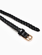 Ремень женский плетёный, 110×1.8 см, пряжка металл, золотистая, чёрный - фото 809308358