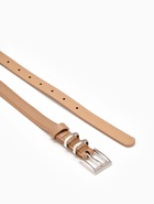 Ремень женский тонкий, 110×2 см, пряжка металл, серебристая, бежевый - Фото 5