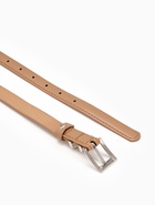 Ремень женский тонкий, 110×2 см, пряжка металл, серебристая, бежевый - Фото 7