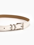 Ремень женский тонкий, 110×2 см, пряжка металл, серебристая, белый - Фото 4