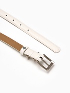 Ремень женский тонкий, 110×2 см, пряжка металл, серебристая, белый - Фото 6