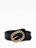 Ремень женский, 110×2.5 см, пряжка металл, золотистая, чёрный - фото 59849379