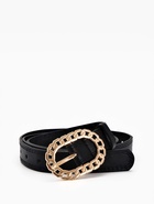 Ремень женский «Кружево», 110×2.5 см, пряжка металл, золотистая, чёрный - Фото 3