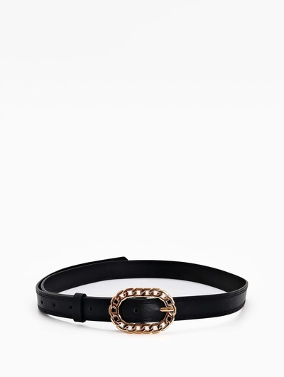 Ремень женский «Кружево», 110×2.5 см, пряжка металл, золотистая, чёрный