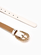 Ремень женский «Кружево», 110×2.5 см, пряжка металл, золотистая, белый - Фото 7