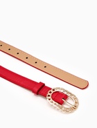 Ремень женский, 110×2.5 см, пряжка металл, золотистая, красный - фото 59849394